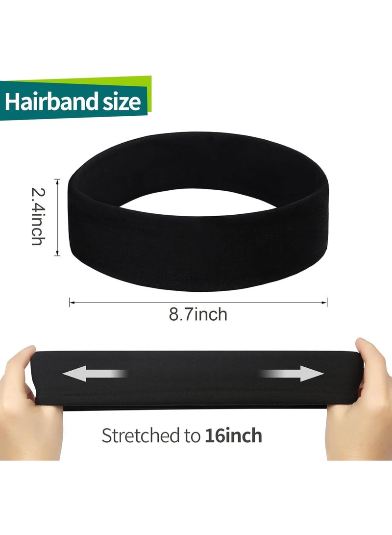 ChicAbode 8 قطعة من أحزمة رأس الرياضية للرجال، حمالة رأس لتمارين التمارين تُشفِّف الرطوبة، أقراص شعر مطاطية ناعمة غير انزلاقية، تناسب الجري والدراجات والكرة السلة واليوغا والتمارين اليومية - Image 2